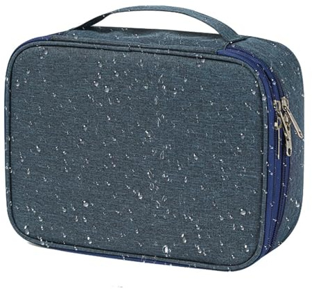 Cable Organizer Travel - Waterproof Electronics Case, Small Cable Organizer Bag | Electronics Organizer Travel Case, Mini Camera Travel Storage Bag, Hard Drives, Essential Travel Cable Organizer, Navy