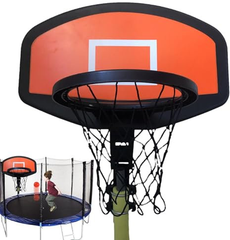 Aufsatz-Basketballkorb, Robuster Korb Mit 11 Zoll Durchmesser, Basketball-Spielkorb, Trampolin-Basketballständer Im Freien Für Zuhause, Wandmontage Für Gebogene Stange, Spielplatz-Basketballkorb