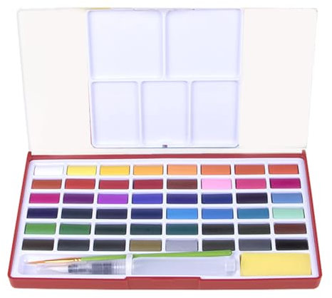 TingHaoO Aquarellfarben-Set, 12/18/24/36/48 Farben, einfarbig, Aquarell-Pigmente, Zeichenzubehör für Künstler, Studenten, Hobbyisten
