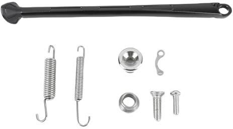 aqxreight Cavalletto per Moto Supporto Laterale per Poggiapiedi CNC Lavorato in Lega di Alluminio Montaggio Laterale Sinistro con Base Extra Large per XC XCF EXC 150 200 250 300 350 (BLACK)