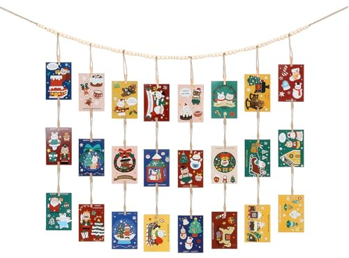 Evadollina Ghirlanda Fotografica, Catena Fotografica di 130cm con 40 Clip, Mollette in Legno, Tenda Fotografica, Parete Fotografica, Corda Fotografica con Clip, Corda per Foto, per Camera da Letto e