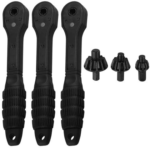Chiave a cricchetto 2 in 1 con manico ergonomico per serraggio, chiave a cricchetto per serrare mandrino allentamento strumento a cricchetto