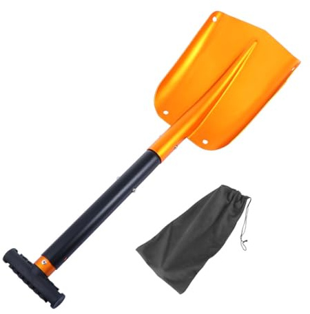 Gogogmee Pelle à Neige Détachable Aluminium Robuste pour Voiture et Tout-Terrain Outil Compact Léger pour Déneigement Verglas et Urgences Hivernales