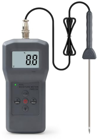 Fegtrtyoa Analizzatore Portatile per Misuratore di Umidità del Terreno PMS710 Compatibile con Calcestruzzo, Sabbia di Fiume, Terreno e