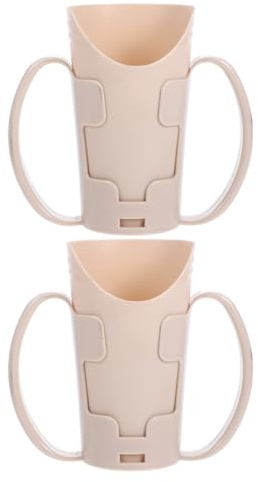 Hemobllo Lot De 2 Gobelets Découpés Avec Poignées Gobelet Pour Personnes Âgées Et Dysphagie Position De Boisson Fixe Anti-Fuite Pour Hôpital Ehpad Et Usage À Domicile