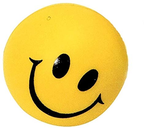 Bartl Happy Face 5 cm Stressball, Gesicht, Schwarz, Kind, 5 cm, 1 count