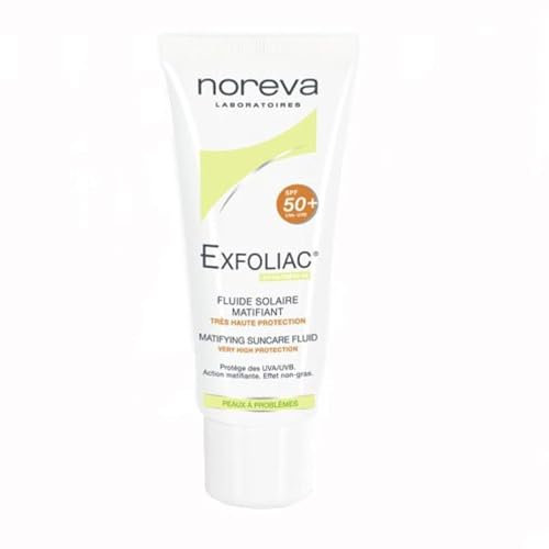 Laboratoires Noreva Gmbh Exfoliac Spf 50+ Mattifying Sun Fluid 40Ml , 40 Ml (1Er Pack)