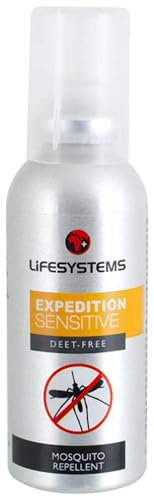 Lifesystems Insect Repellent Expedition Sensitive Pump Spray Repels Mosquitoes, Midges, Biting Insects and Ticks | Up to 6hrs Protection | Ideal for Children: DEET-Free Formula, Silver, 50 ml