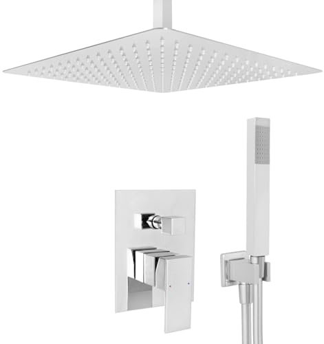 Welfenstein Unterputz-Set 34-40HC7D Regenbrause 40x40cm Deckenzulauf Metall