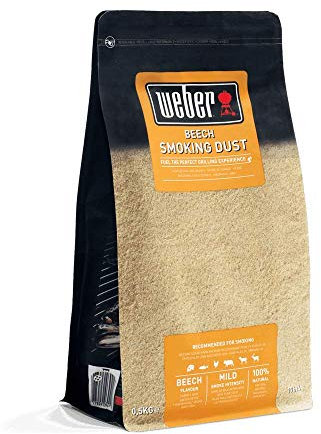 Weber Segatura di Legno di Faggio (Pacco da 500g) - Aroma Delicato, Ideale per Formaggi, Verdure, Pesce, pollame, Maiale & selvaggina, Ottima Anche per l'affumicatura a Freddo (17614)