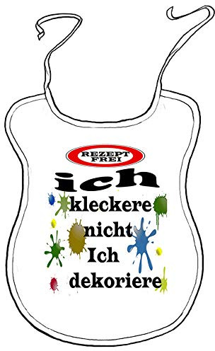 Scherz-Latz für Erwachsene und Kinder Ich kleckere nicht, ich dekoriere witziges Geburtstagsgeschenk