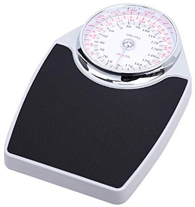 YZJJ Báscula mecánica, de hasta 150 kg, analógica, Retro en diseño clásico y Gran Formato, Báscula de baño mecánica, sin baterías