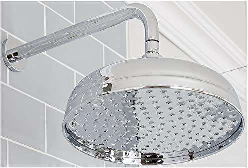 MILANO 300mm Round Rainfall Shower Head Wall Mounted Arm Chrome
