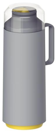 Tramontina Thermal Flask with Cup Lid and Interior Glass Container (Grey, 1.0l)