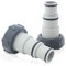 Villkin Adapter (2 Stück) Typ A Kompatibel für Intex Pools mit 32mm und 38mm Anschluss (Standard, Grau)