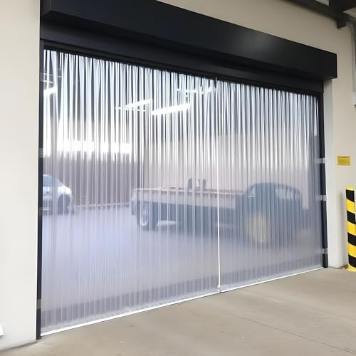 RESILIA Vinyl-Ersatzstreifenvorhang für begehbare Gefrierschränke, Kühler und Lagertüren, industrielle Qualität, wärmeisolierende Kunststoffvorhänge, 30,5 cm x 15,7 m, PVC-Rolle, transparent