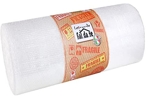 Leonardo Fai Da Te Pluriball a bolle d'aria di alta qualita 100 m x 100 cm , ideale come pellicola di imballaggio per porcellana e oggetti fragili, pellicola per la spedizione - 1 PEZZO