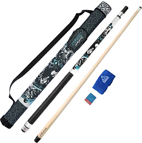 CUESOUL Gorgeous 58inches 19oz Pool Quee Stick, 13mm Spitze (weiß)