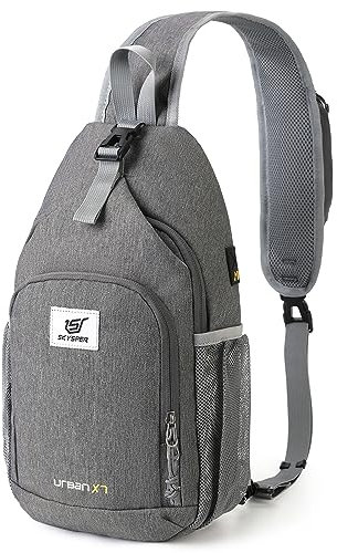 SKYSPER Brusttasche Schultertasche Herren Sling Bag Klein Crossbody Bags Männer Damen Leicht Umhängetasche Wandern Outdoor Reisen