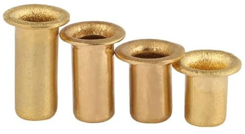 M4 4 mm Kupfer Messing Vias Nietmuttern Durchgangslochnieten Hohltüllen NEU DIN 7340 GB 876-M4 x 6 mm, 50 Stück