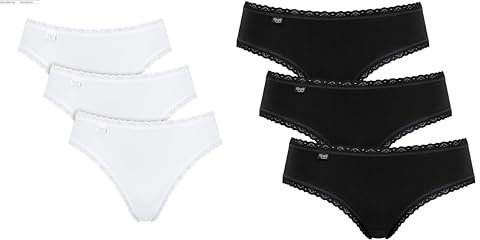 Sloggi Slip Weiß 44 + Slip Schwarz 44