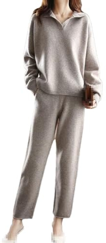 keusyoi Winter Kaschmir Anzug Frauen Lose Pullover Pullover Breite Bein Hosen Zwei-Stück Weibliche Gestrickte Woll Pullover Sets