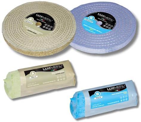 Lux Metal 2 Polierscheibe 300 mm 2 polierpaste 700 gr set DIY kit Polierset Schleifpaste Metall, Aluminium, Bank Poliermaschine, Edelstahl, Messing, Kupfer, Holz, Kunststoff, schleifmaschinen messer