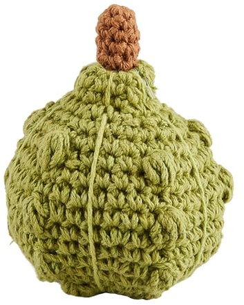 Mud Pie Mini Crochet Green Gourd; Approx 4 x 3