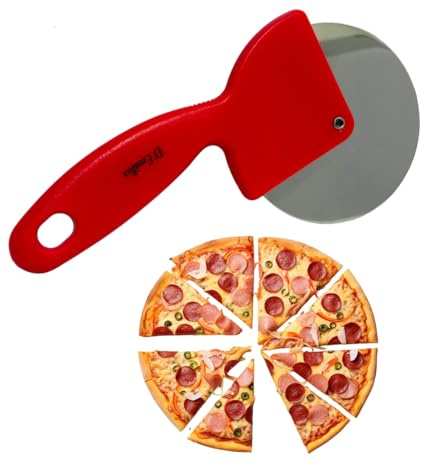 Tagliapizza Rotella Tagliapizza Ruota Tagliapizza con Lama in Acciaio Inox & Manico in ABS Lama 9,5cm Rotella Taglia Pizza Professionale Lavabile in Lavastoviglie Cutter per Pizza Torte Pane Crostate