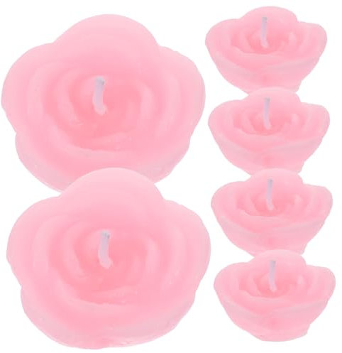 Cabilock 18stücke Schwimmende Rosa Blütenkerzen Für Hochzeiten Und Partys Dekorative Teelichter Paraffinwachs Für Romantische Und Wohnraumgestaltung