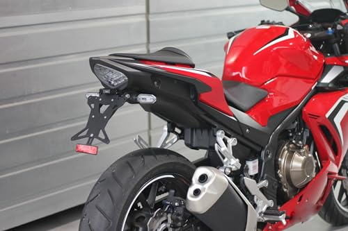 MG Biketec Kurzes Heck - Kennzeichenträger - Kennzeichenhalter geeignet für Honda CBR 500 R/CB 500 F/X ab 2022