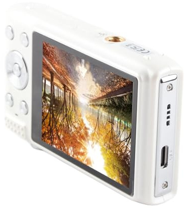 Appareil Photo Numérique 4K Haute Définition 58 MP C Act pour Adolescents avec écran IPS de 2,88 Pouces, Zoom 16x, Automatique, Photographie de Voyage et (White)