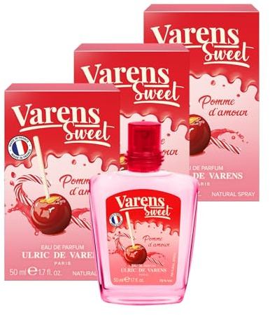 ULRIC DE VARENS Varens Sweet Pomme D'Amour Eau de Parfum – Gourmand, fruchtig, Apfel – Damenduft – Zerstäuber – Made in France – 3 x 50 ml