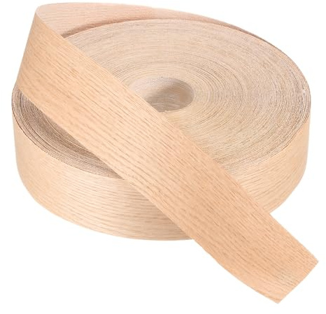 PATIKIL Nastro di Bordo in Legno di Rovere Rosso, 3 Pollici x 250 ft Nastro in Faggio Pre-Incollato per Bordo in Compensato Flessibile con Adesivo Hot Melt per il Restauro di Mobili