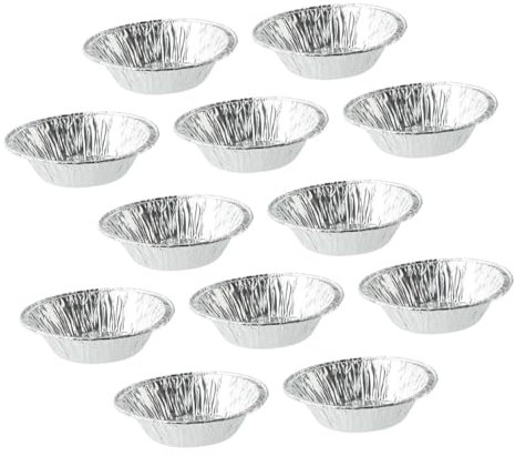 MAGICLULU Stampi Per Crostatine Usa e Getta in Stagnola Per Mini Torte e Antipasti Antiaderenti Per Cottura in Forno