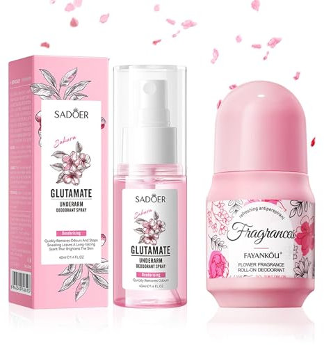 Deo Roll-On Set,Intensiver Deoroller,Deodorant Roll-on,Antitranspirant Roll On,Deodorant mit Floralem Duft,Deo Damen,Deoroller Herren,Wirksam Gegen Schwitzen und Geruchsbildung,langanhaltende Frische