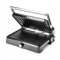 Huslog Griglia Elettrica 2200W in Acciaio Inox, Apertura a 180°, Temperatura Regolabile, Piastre Antiaderenti, Vassoio Raccogligocce, Manico Cool Touch, per Carne, Panini, Verdure, Sandwich, Nero