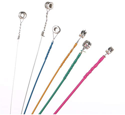 Regenbogenfarben Farbenfrohe Akustikgitarrenzeichens Set 6pcs-lebendige Saiten für Schnelles Lernen und Attraktives Gitarrenzubehör