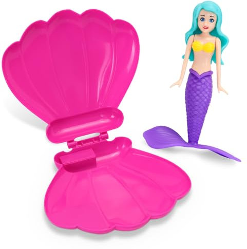 TOPWAYS Pool Diving Toy Set, Diving Mermaids, Swimming Pool Accessories & Kids Pool Toys, Diving Games Training Children's Gifts, Little Mermaid Party Supplies (Purple)