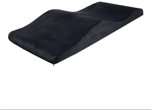 LUKYWANG Matelas Table De Massage Surmatelas incurvé for Salon de beauté Lash Bed, Matelas en Mousse à mémoire de Forme Lash Bed Coussin Massage(Black)
