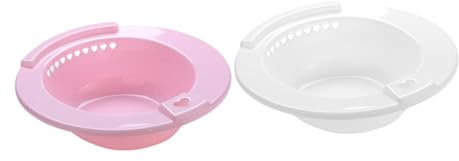 FRCOLOR 2 Stück Sitzbadewanne für Damen ohne Hocken Verdicktes Verschleißfestes Pflegebecken mit Glatter Ergonomischer Oberfläche Geeignet für Schwangere und Senioren Hygienisches Hüftbad