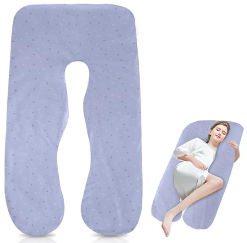 Housse de coussin de grossesse, 150 x 80 cm, en forme de J, pour coussin de positionnement latéral, en coton amovible, lavable en machine, housse de rechange pour adultes, coussin d'allaitement, gris
