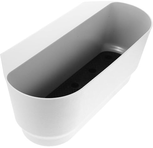 UKCOCO Jardinière Suspendue pour Rambarde Balcon Extérieur, Grand Pot Carré Blanc en Plastique Résistant aux Intempéries, Jardinière Décoration Plante Succulente Suspendue pour Terrasse
