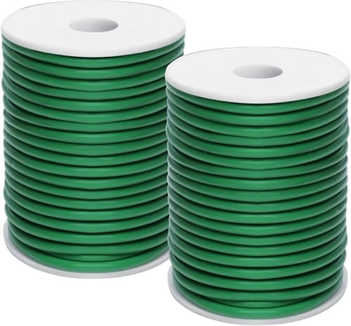 Storystore Garden Tie Plant Twist Ties 2 Rolls x 10m Plastic Coated Plant Wires Twist Ties, 2.5mm Flexible Garden Wire for Climbing Plants, Fixing Vines, Tomatoes and DIY Projects Plant Ties