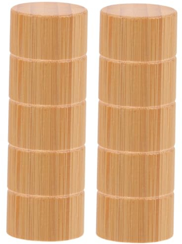 SOLUSTRE 10pièces Bouchons Bambou pour Flacons à Bille Et Échantillons De Parfum Remplacement Facile Et Sûr Visser Main sans Outil