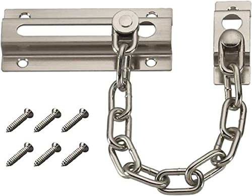 Cadena de seguridad para puertas interiores, Cadena de seguridad con cerrojo de puerta de acero for visualización y ventilación