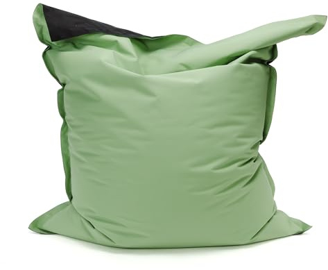 Ecopuf Outdoor Liegesack Pillow M – wetterfester Sitzsack für Garten, Terrasse & Balkon – Bean Bag 170x135 cm – für Kinder & Erwachsene – Bodenkissen mit EPS-Füllung