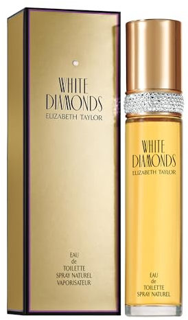 Elizabeth Taylor White Diamonds Eau de Toilette Spray, 100ml, Floral Chypre Fragrance, Celebrity Perfume for Women