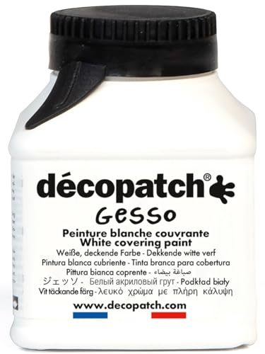 Décopatch GE70AO - Un flacon de Gesso 70g, peinture acrylique blanche