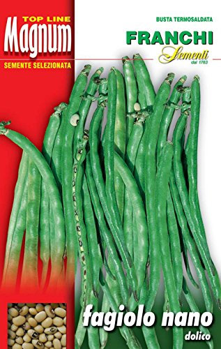 Franchi sementi semi di fagioli e fagiolini nani e rampicanti in confezioni varie (nano dolico dall'occhio, 250 grammi)